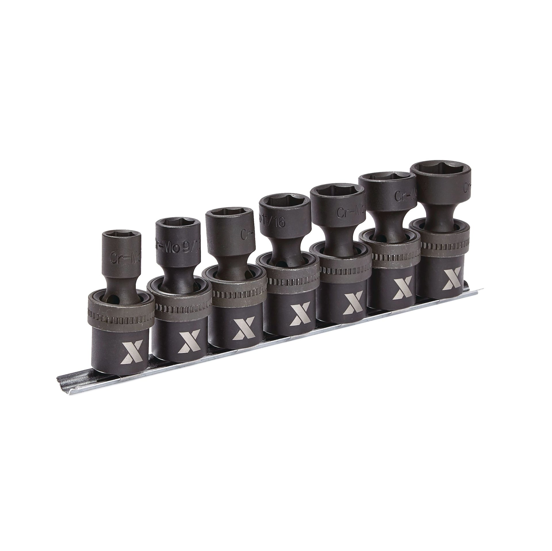 MAXIMUM 1/2-in Drive Swivel Impact Socket Set, 7-pc, SAE, Cr-Mo