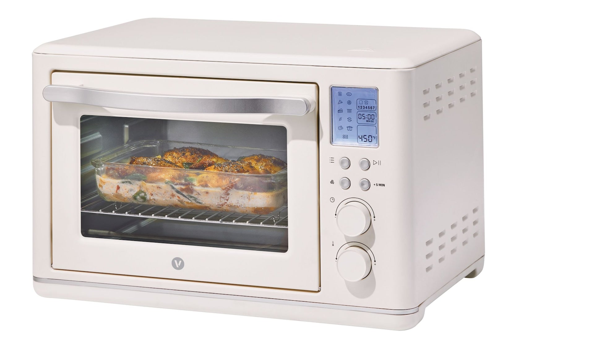 Vida by PADERNO Digital Multi-Functional Air Fryer Toaster Oven with 11 Pre-Set Functions, Shortbread, 6-Slices