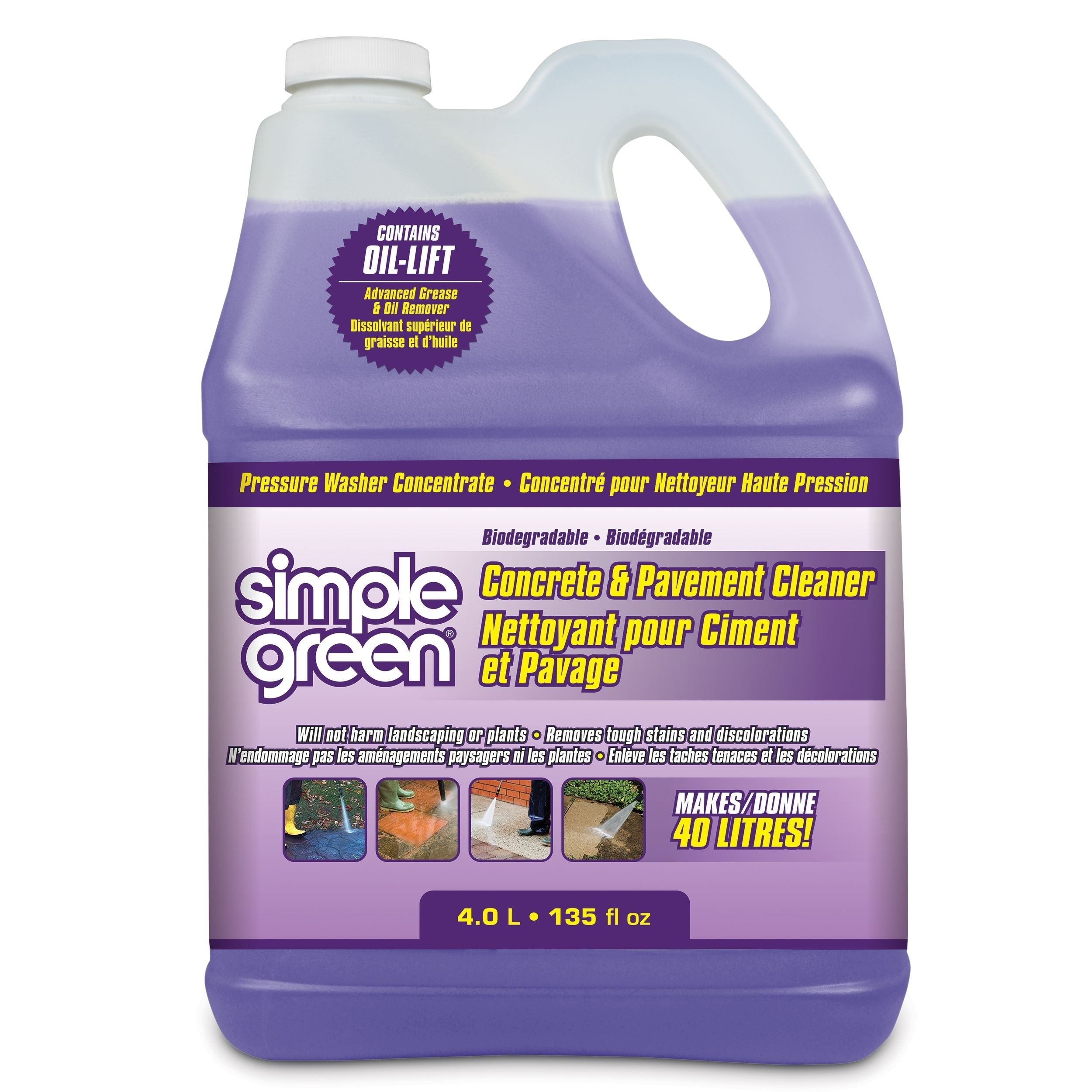 Simple Green Concrete & Pavement Pressure Washer Detergent, 4L