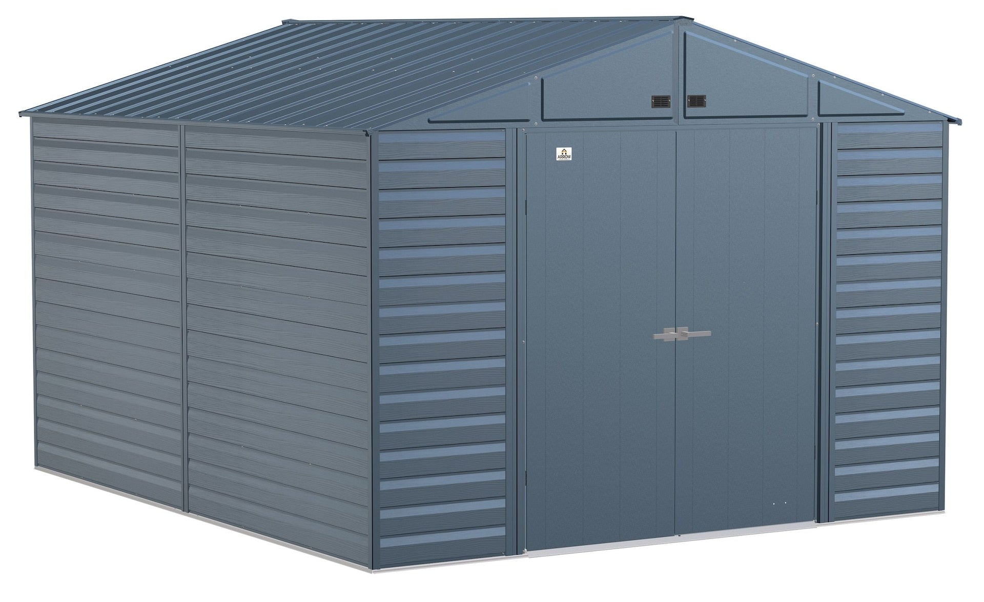 Arrow Select Galvanized Steel Storage Shed, Blue Grey, 10-ft x 12-ft