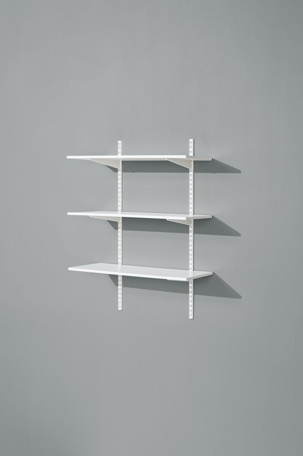 type A Wooden Floating Wall Shelf Board, White, 16 x 35-in