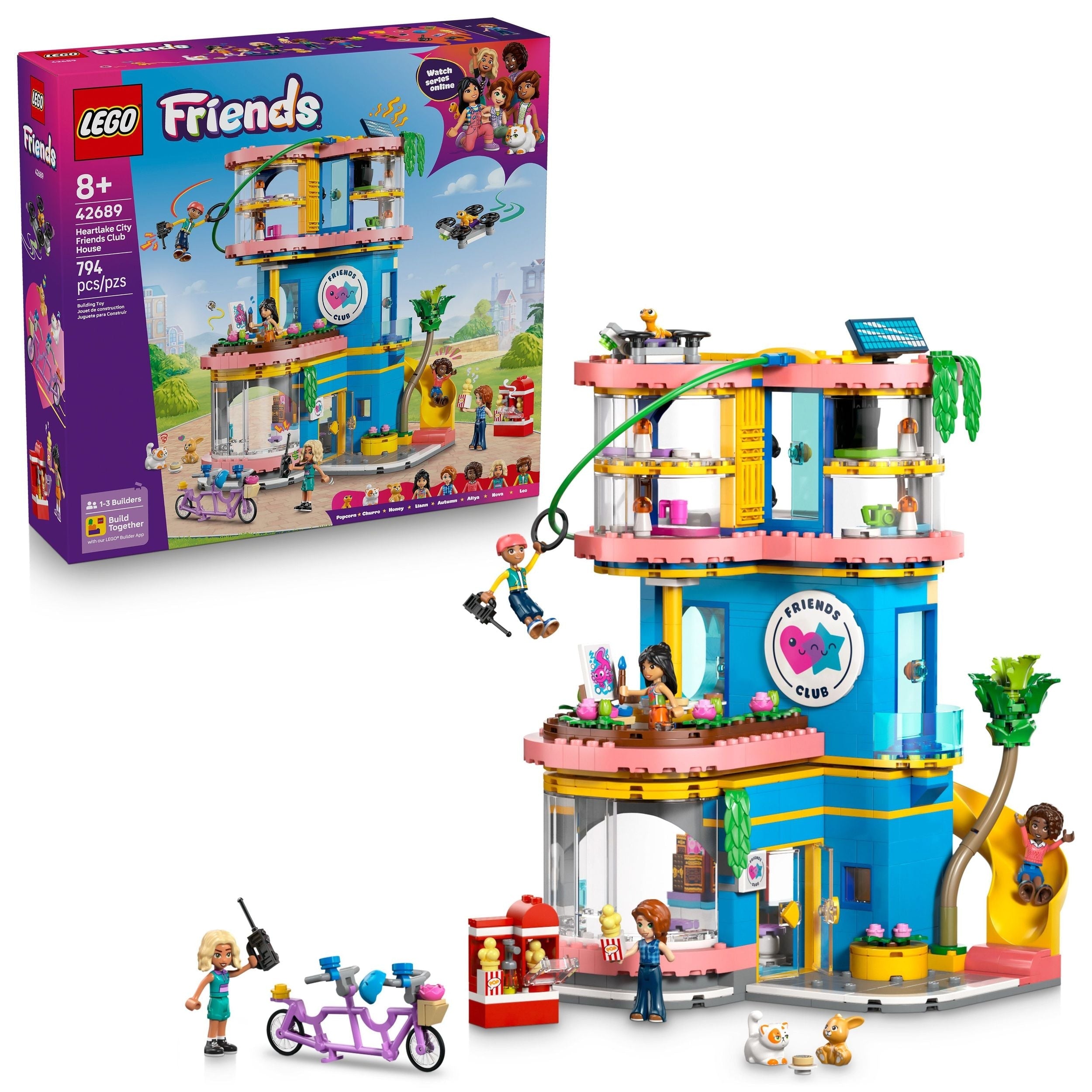 LEGO Friends Heartlake City Friends Club House Building Set - 42896, 794-pcs, Ages 8+