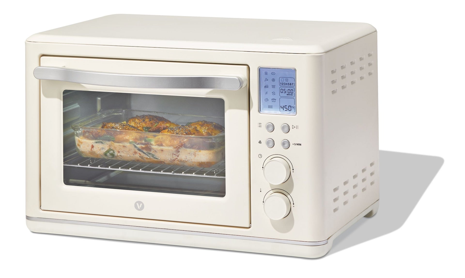 Vida by PADERNO Digital Multi-Functional Air Fryer Toaster Oven with 11 Pre-Set Functions, Shortbread, 6-Slices