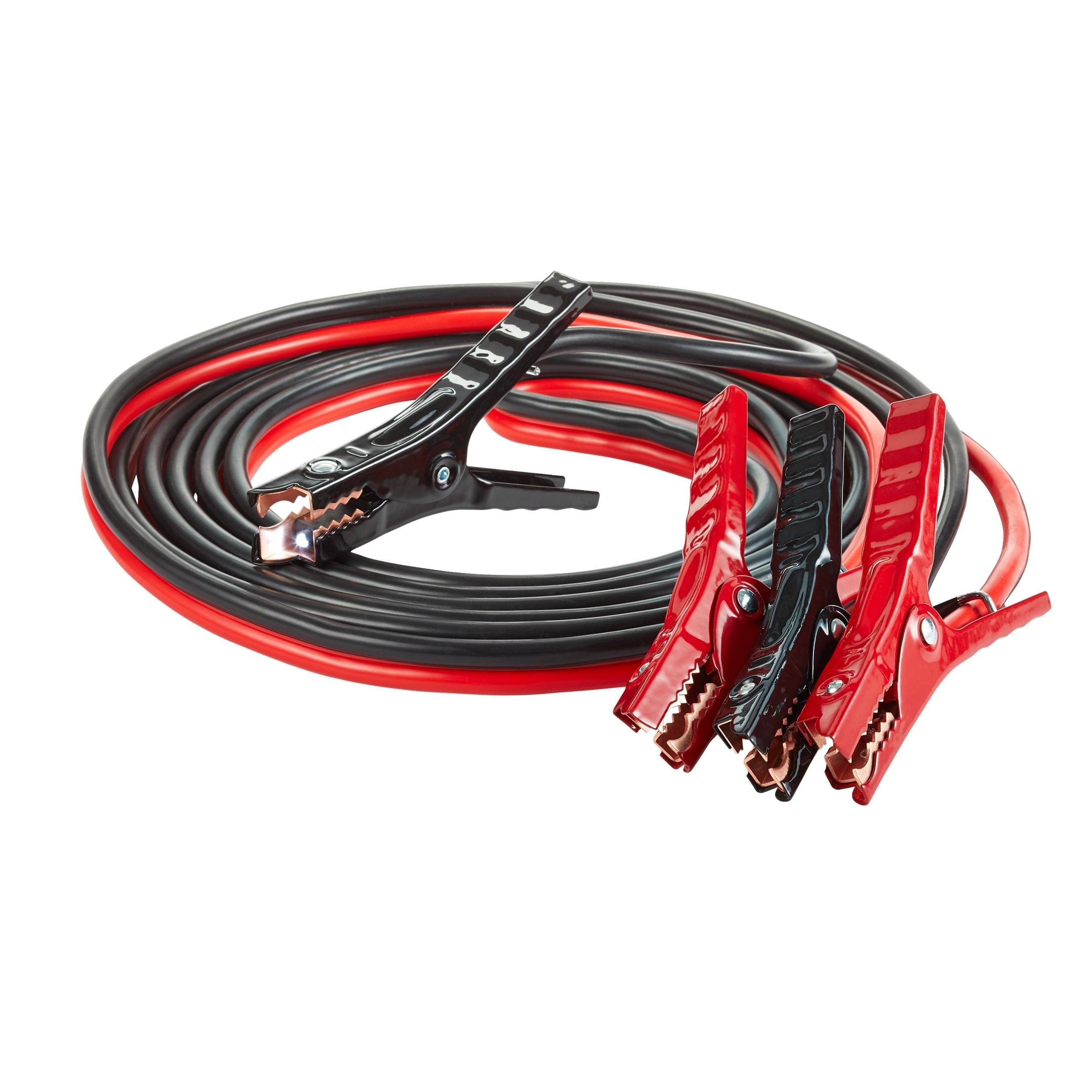 MotoMaster Medium-Duty Booster/Jumper Cables with Built-in LED Lights, 4-Gauge, 20-ft