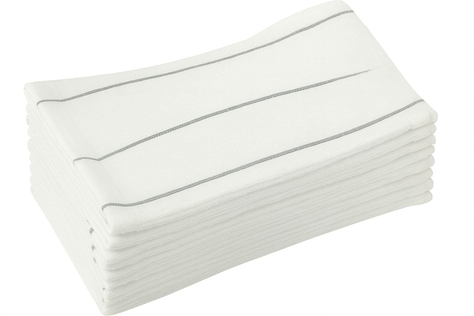 Master Chef Ribbed Stripe Bar Mop Dish Cloths, Grey Stripes, 5-pk