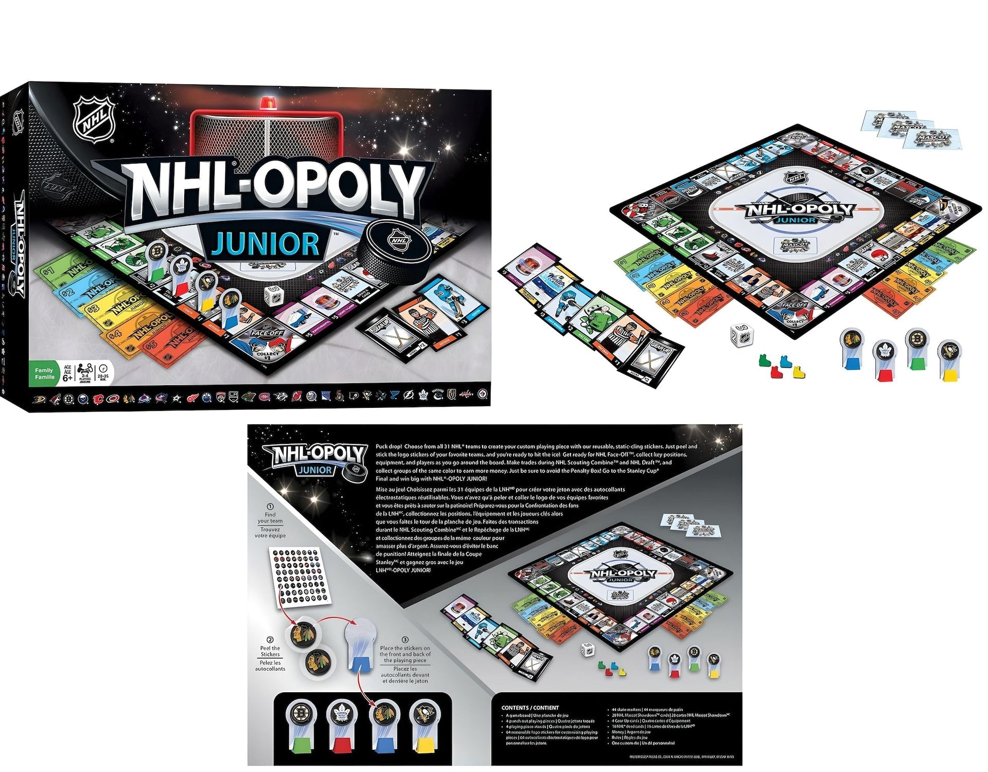 NHL-OPOLY Hockey-Themed Board Game for 2-4 Players