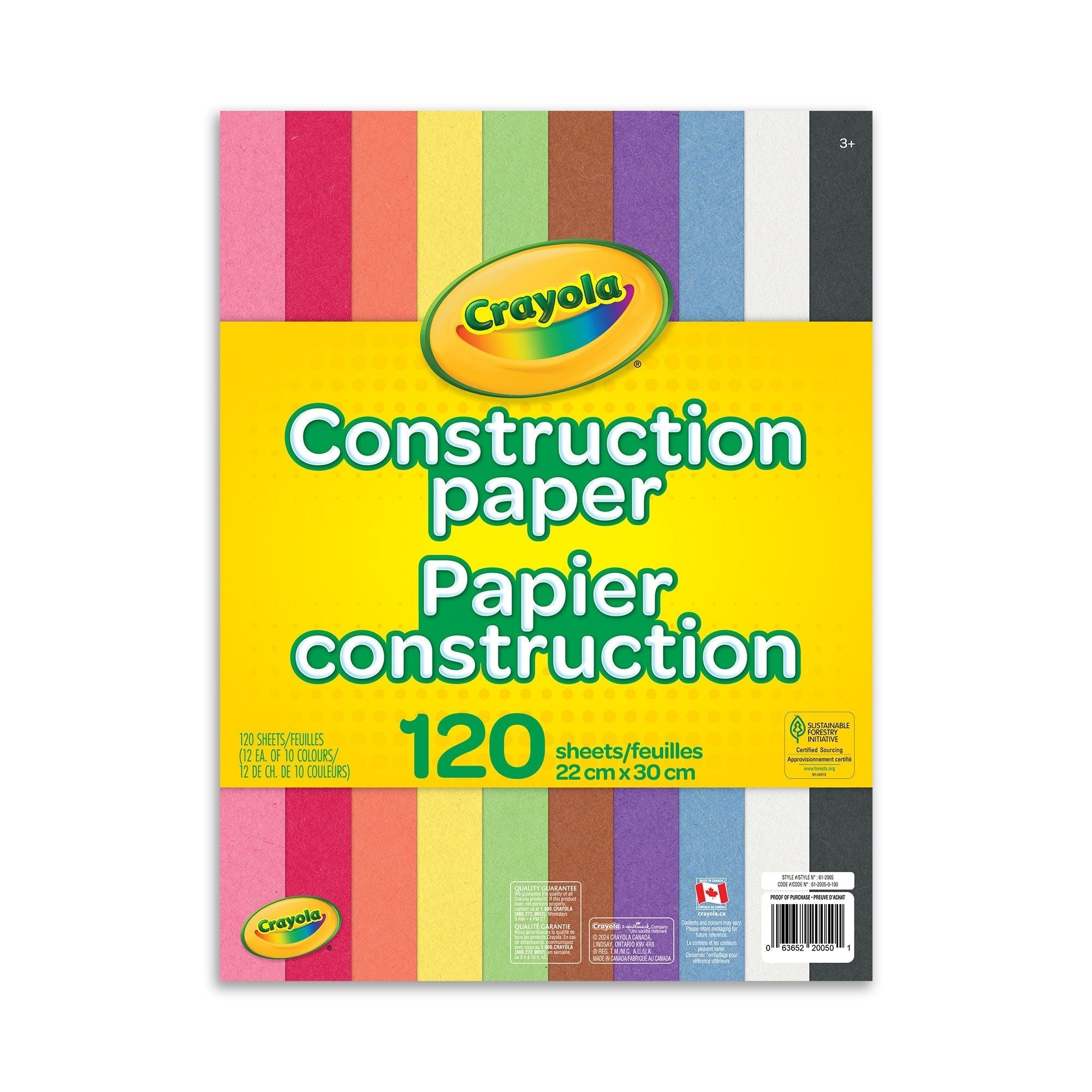 Crayola Construction Paper, 120 Count, Multicolour