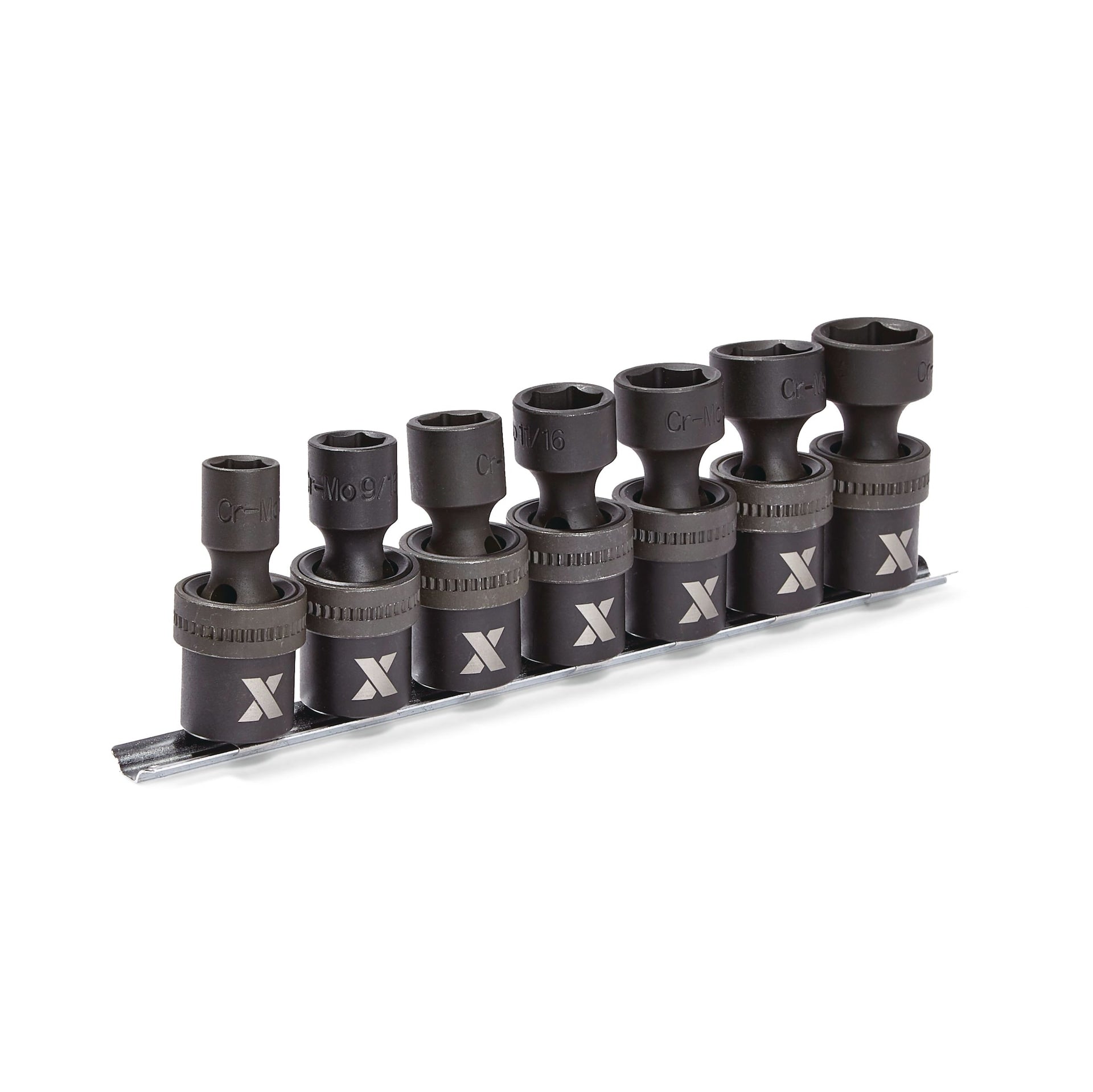 MAXIMUM 1/2-in Drive Swivel Impact Socket Set, 7-pc, SAE, Cr-Mo