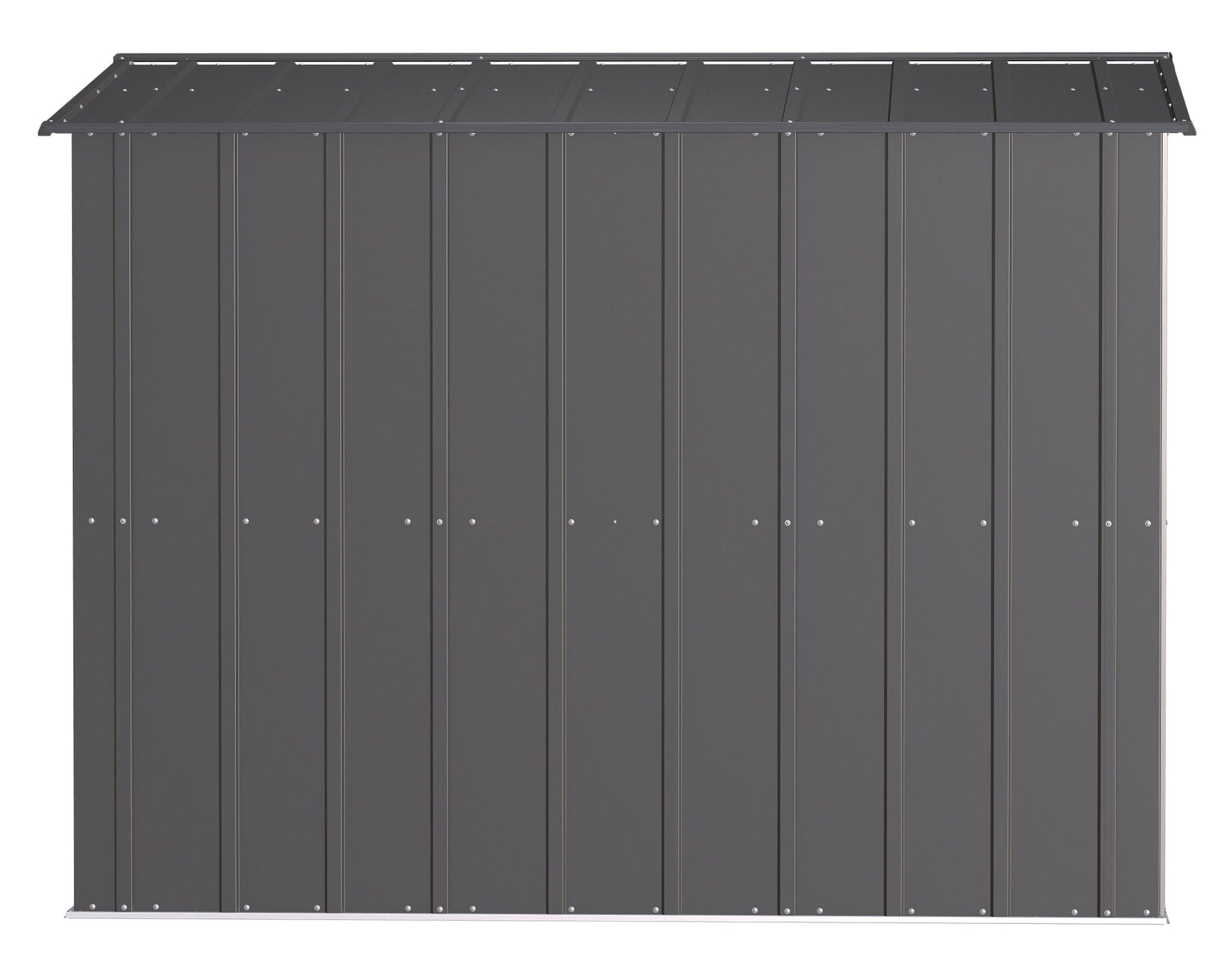Arrow Classic Galvanized Steel Storage Shed, Charcoal, 8-ft x 8-ft