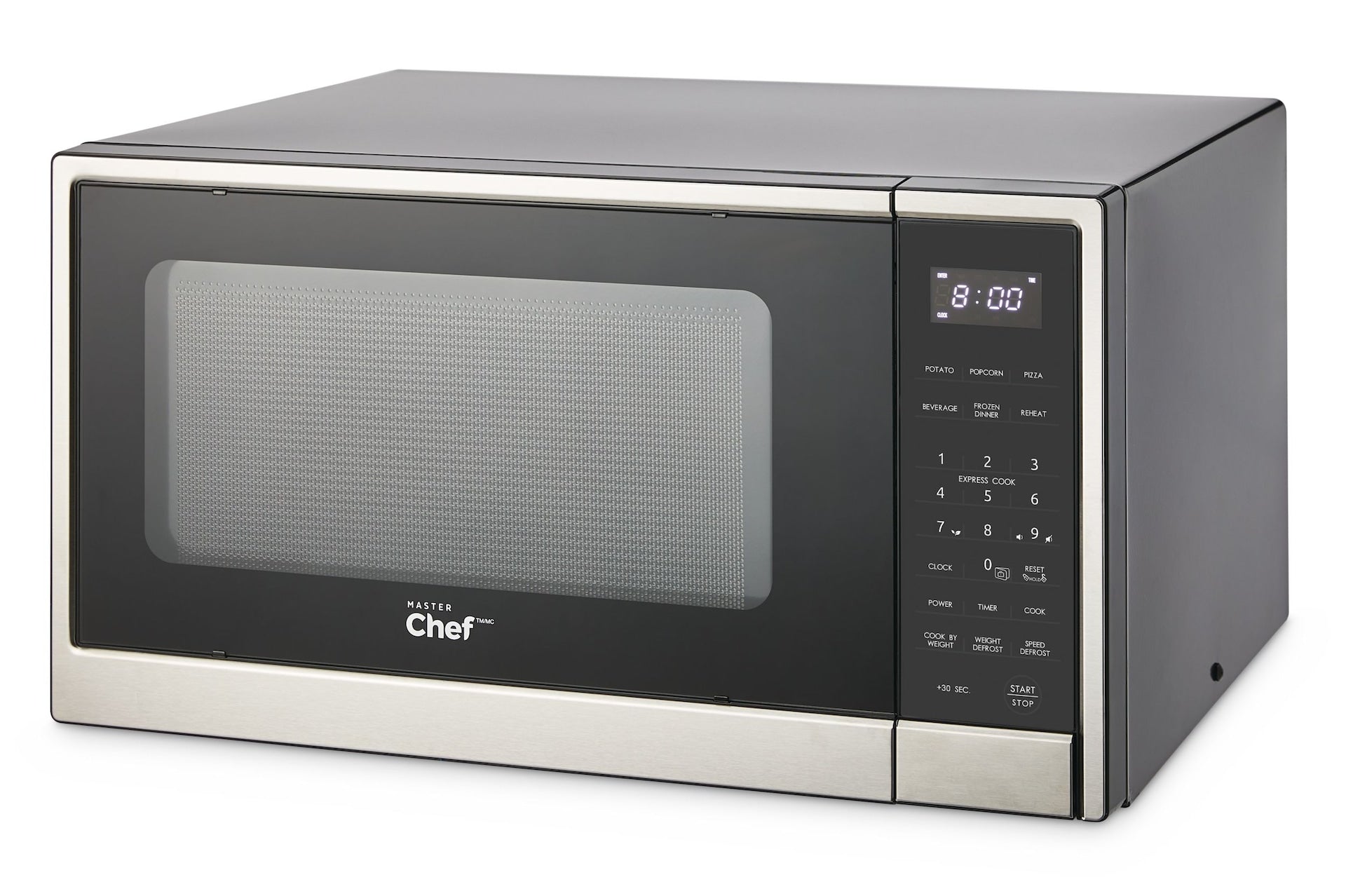 MasterChef Microwave, Stainless Steel, 1.3-cu-ft