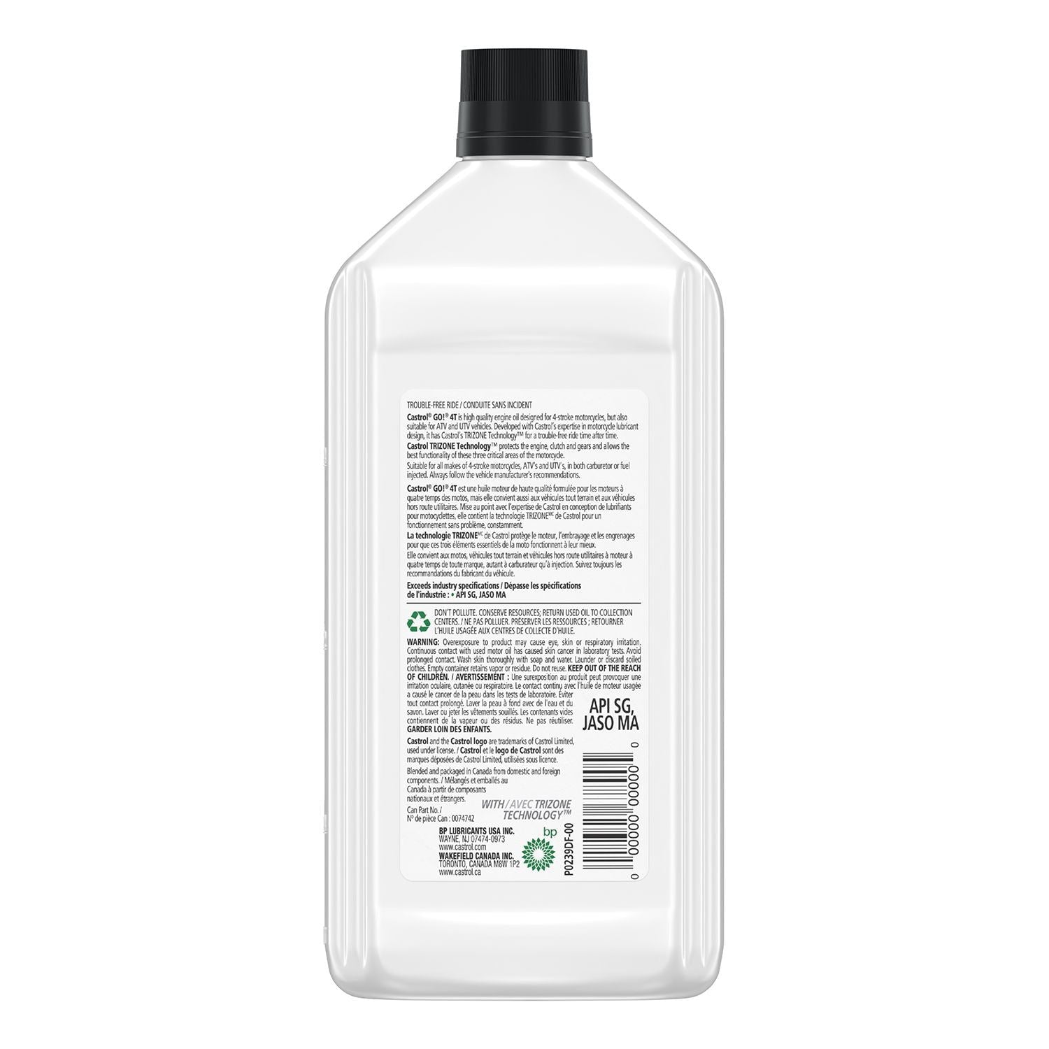 Castrol Go! 4-Stroke 4T Motorcycle Oil 10W40, 946-mL