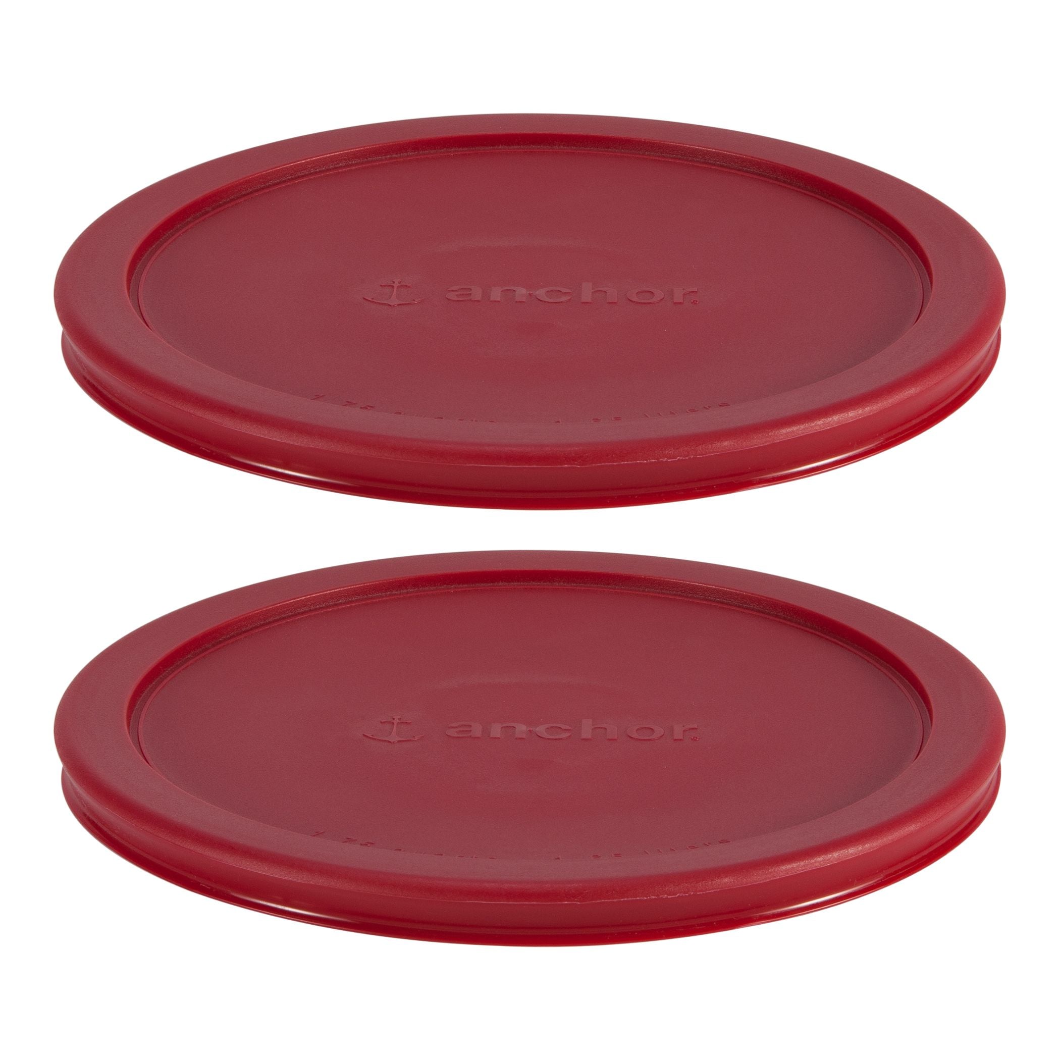 Anchor Hocking Plastic Lid Set, Red, 2-pc x 7-Cup
