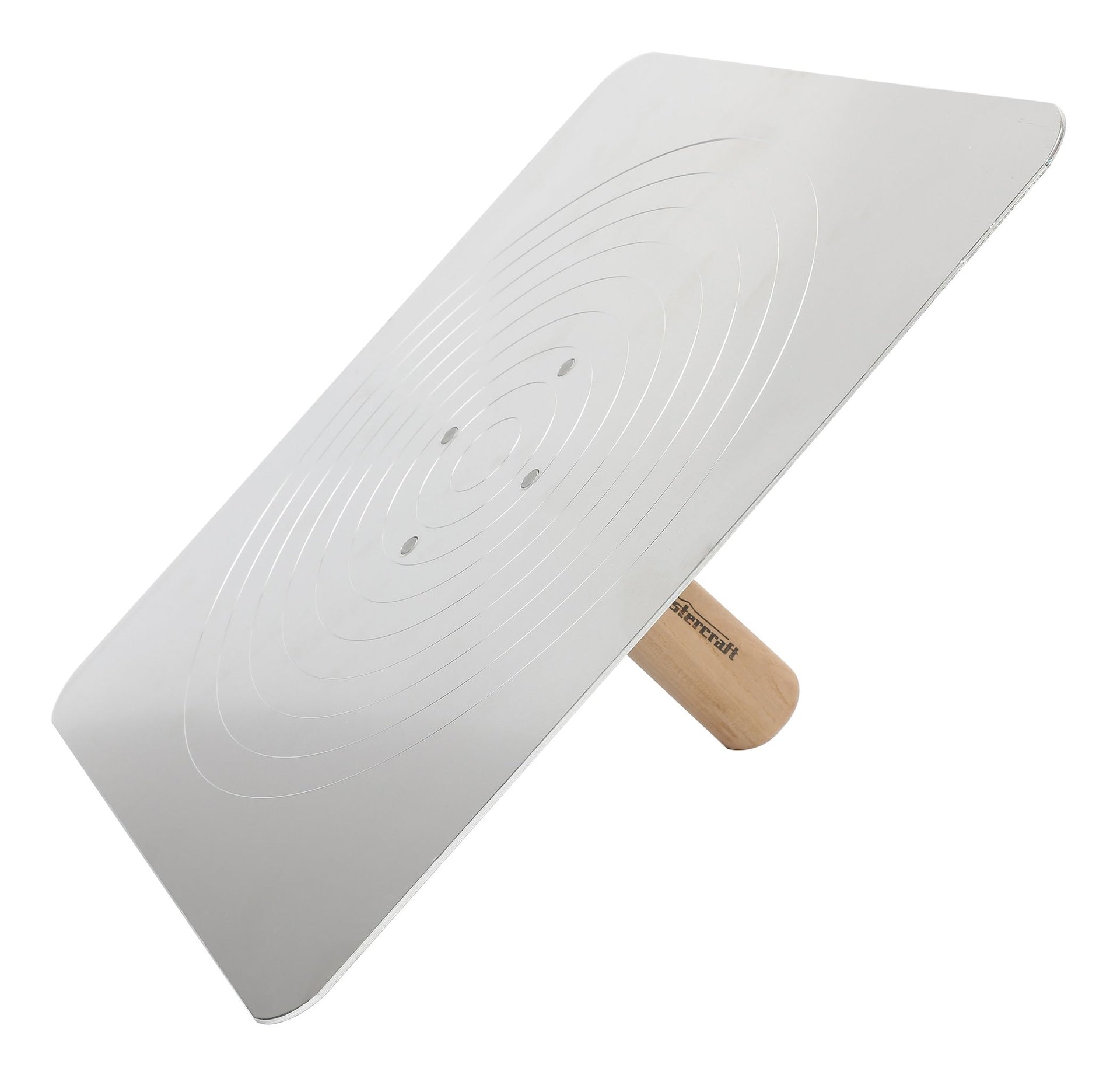 Mastercraft Aluminum Hawk, with Wooden Handle, Plaster & Drywall Tool, 13 x 13-in