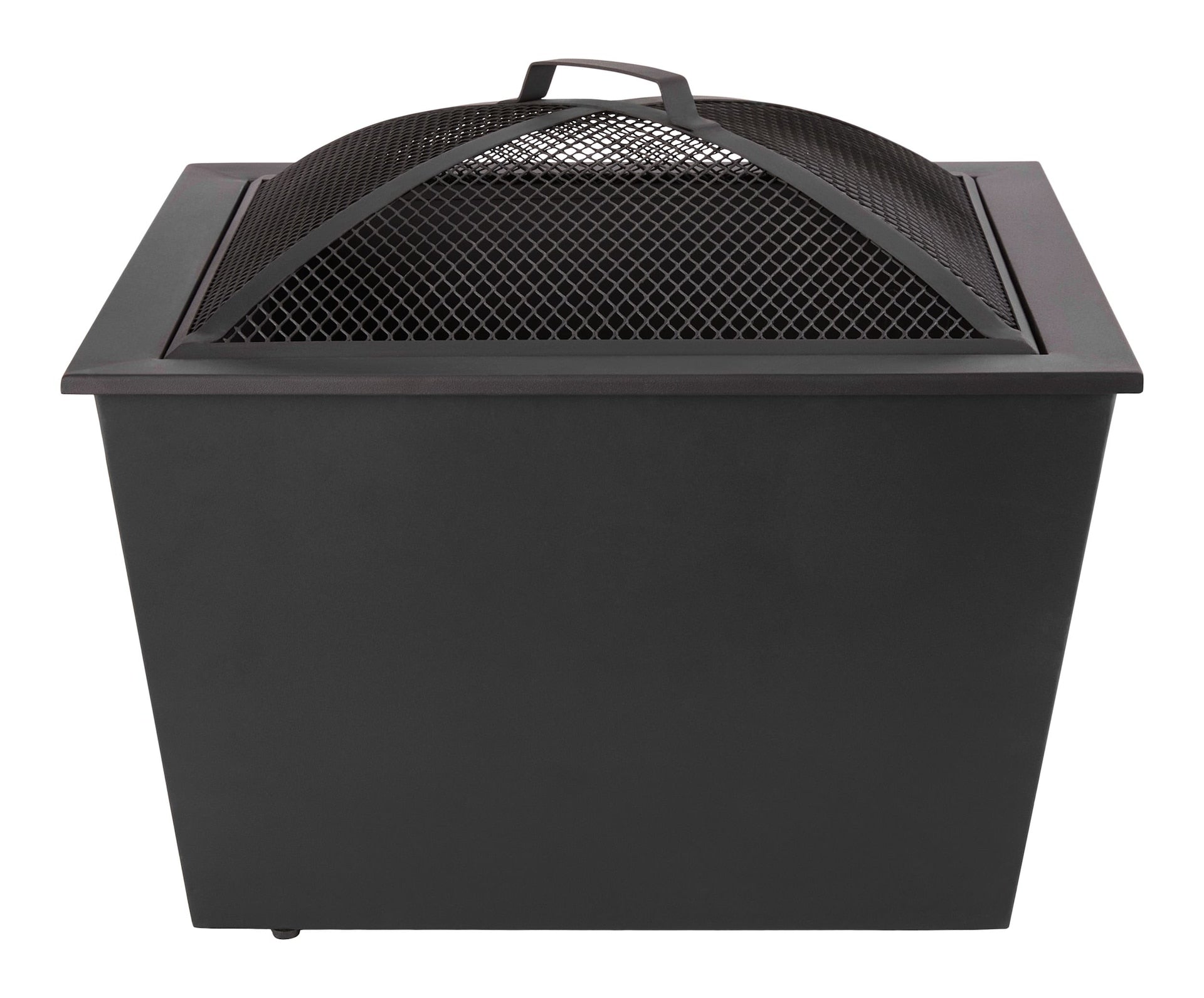 For Living Lyall Square Outdoor Wood Firepit, 20-in, Black