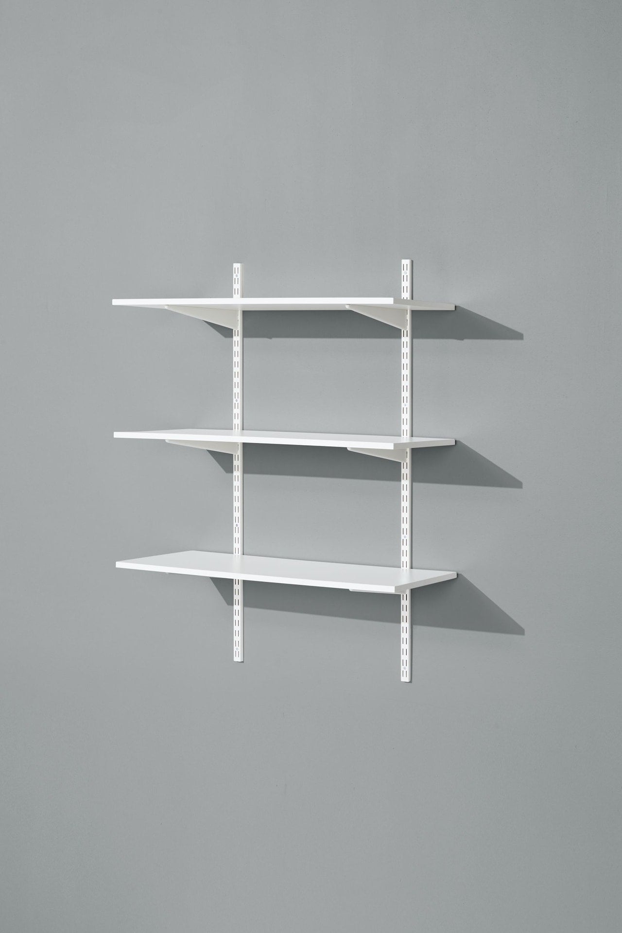 type A Wooden Floating Wall Shelf Board, White, 16 x 35-in
