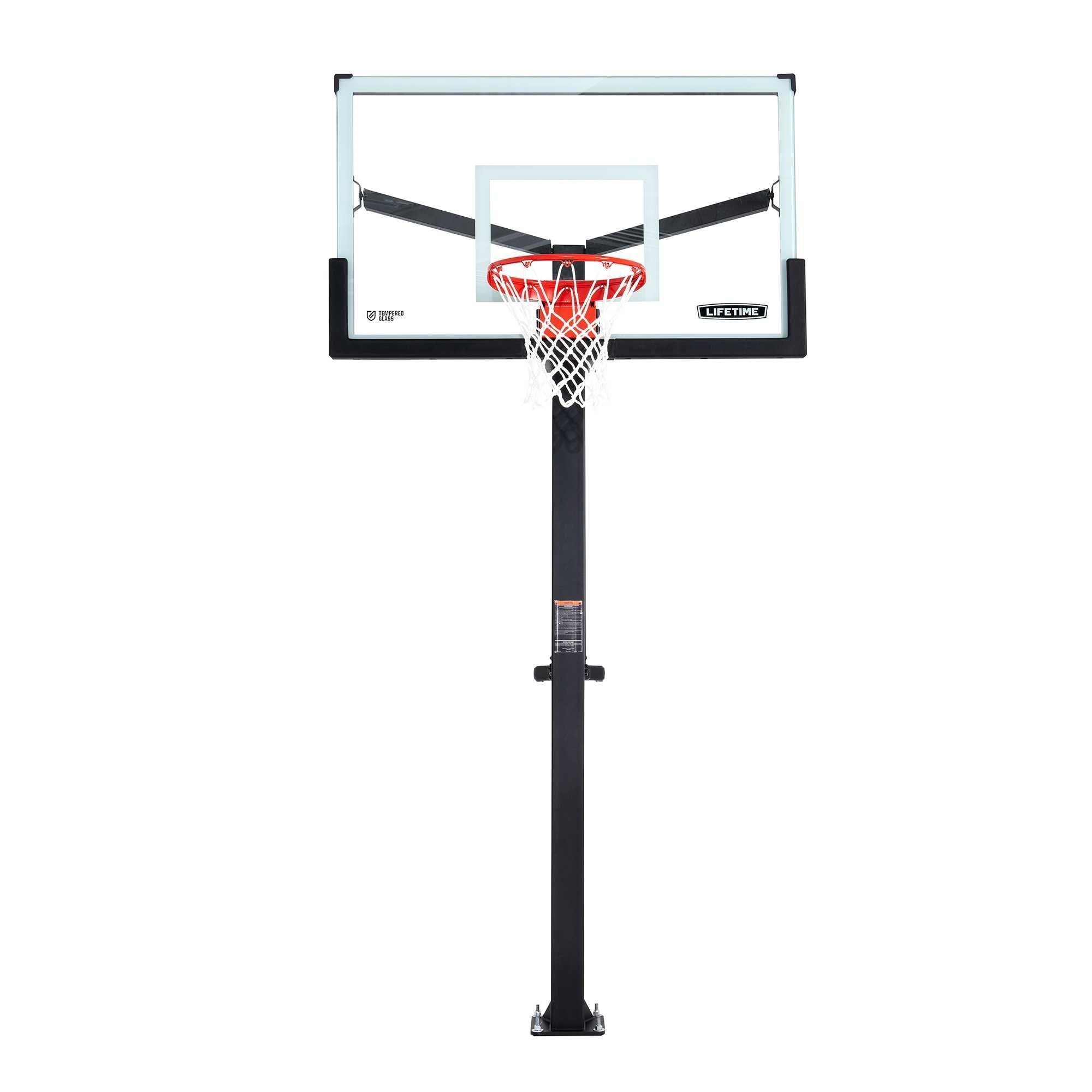 Lifetime Mommoth Bolt Down Basketball Hoop with 60-in Tempered Glass