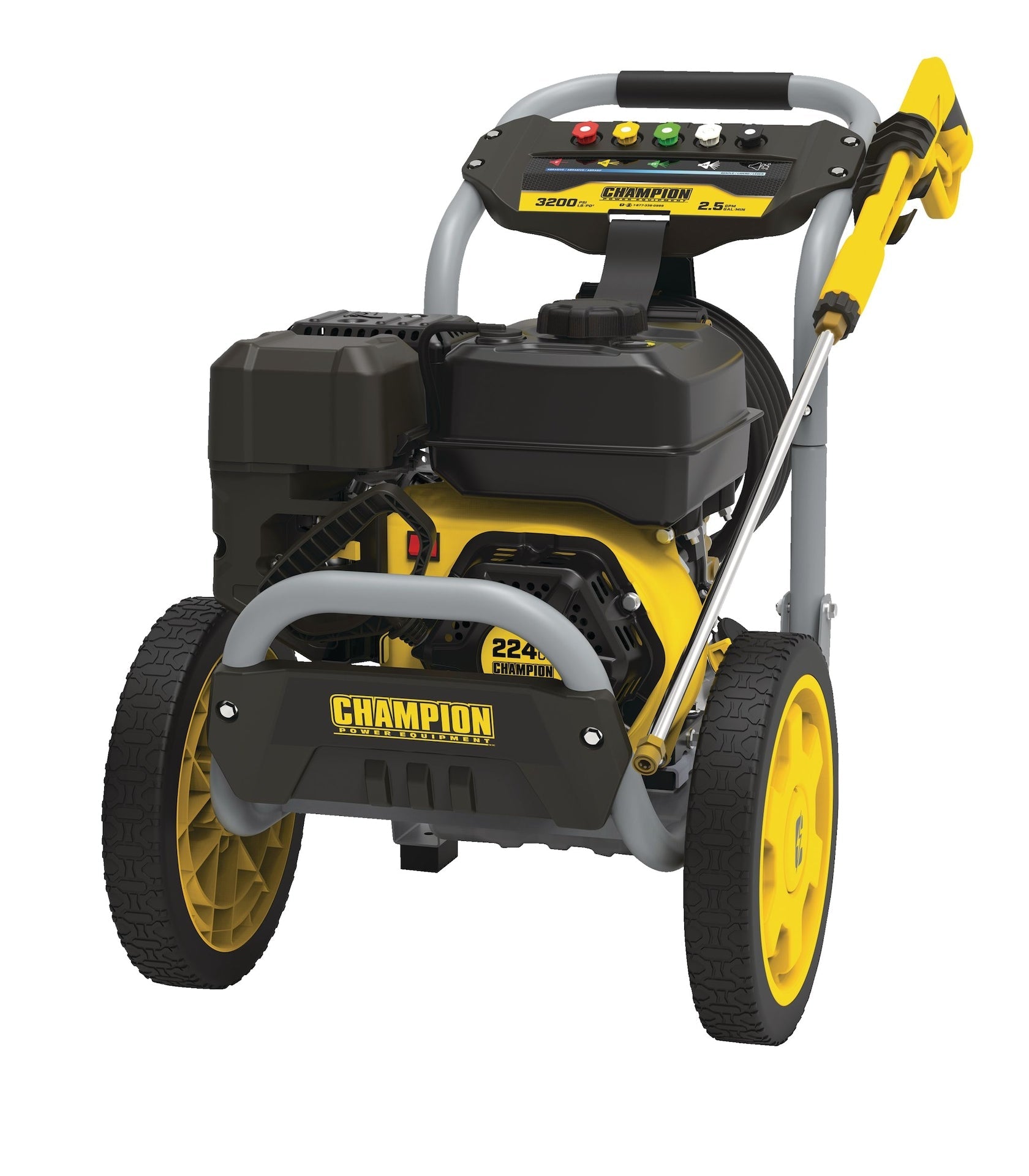 Champion Power Equipment 3200 PSI 2.5 GPM 224cc Engine Cold Water Wheeled Gas Pressure Washer