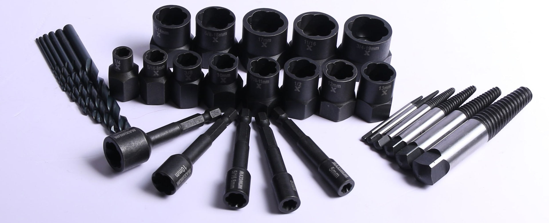 MAXIMUM Bolt Remover Set, 30-pc, SAE/Metric