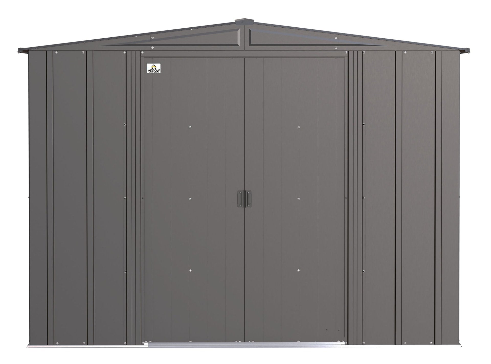 Arrow Classic Galvanized Steel Storage Shed, Charcoal, 8-ft x 8-ft