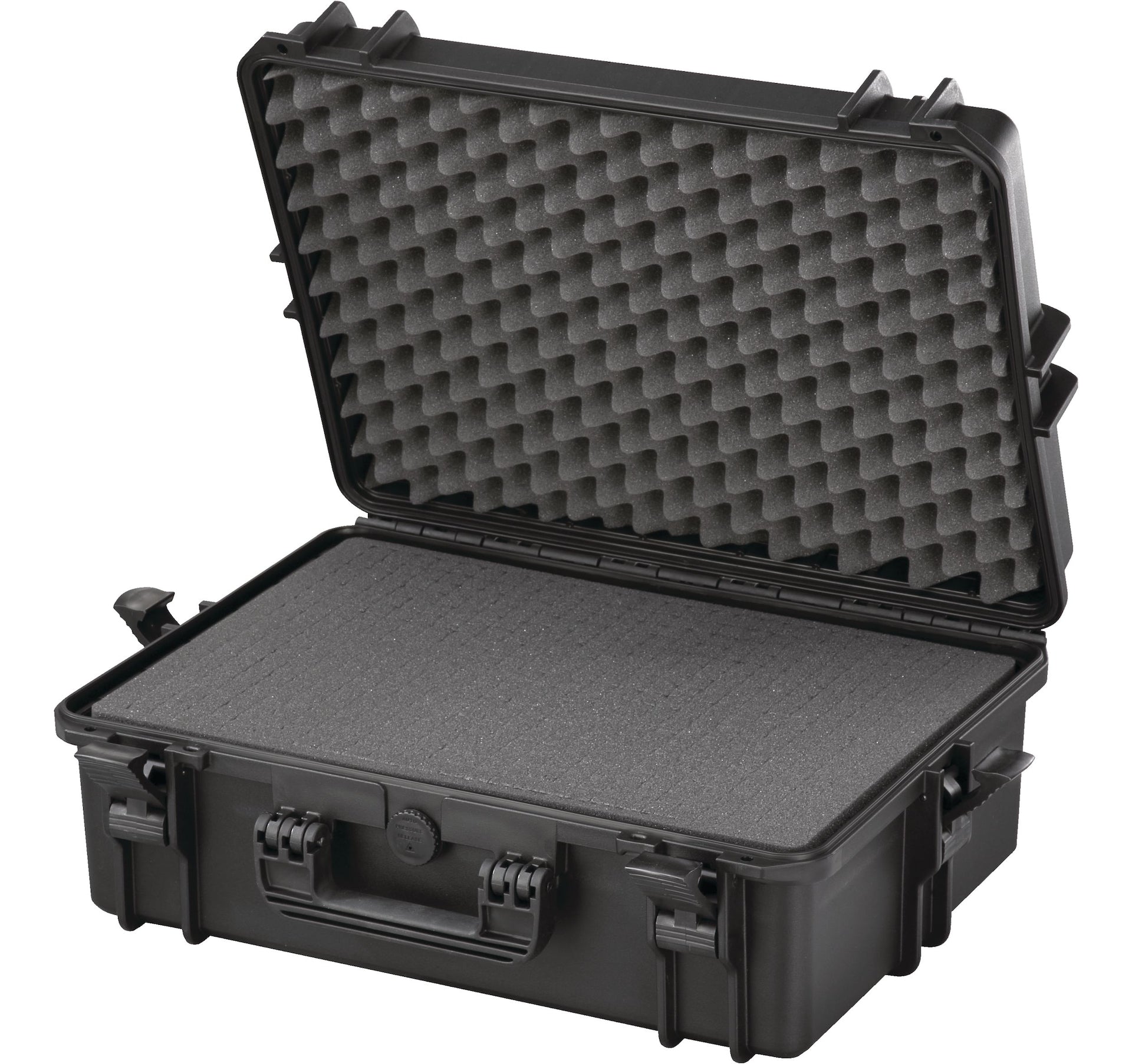 MAXIMUM Portable IP67 Waterproof Case/Tool Box with Foam Layers, Black, Large, 22-in